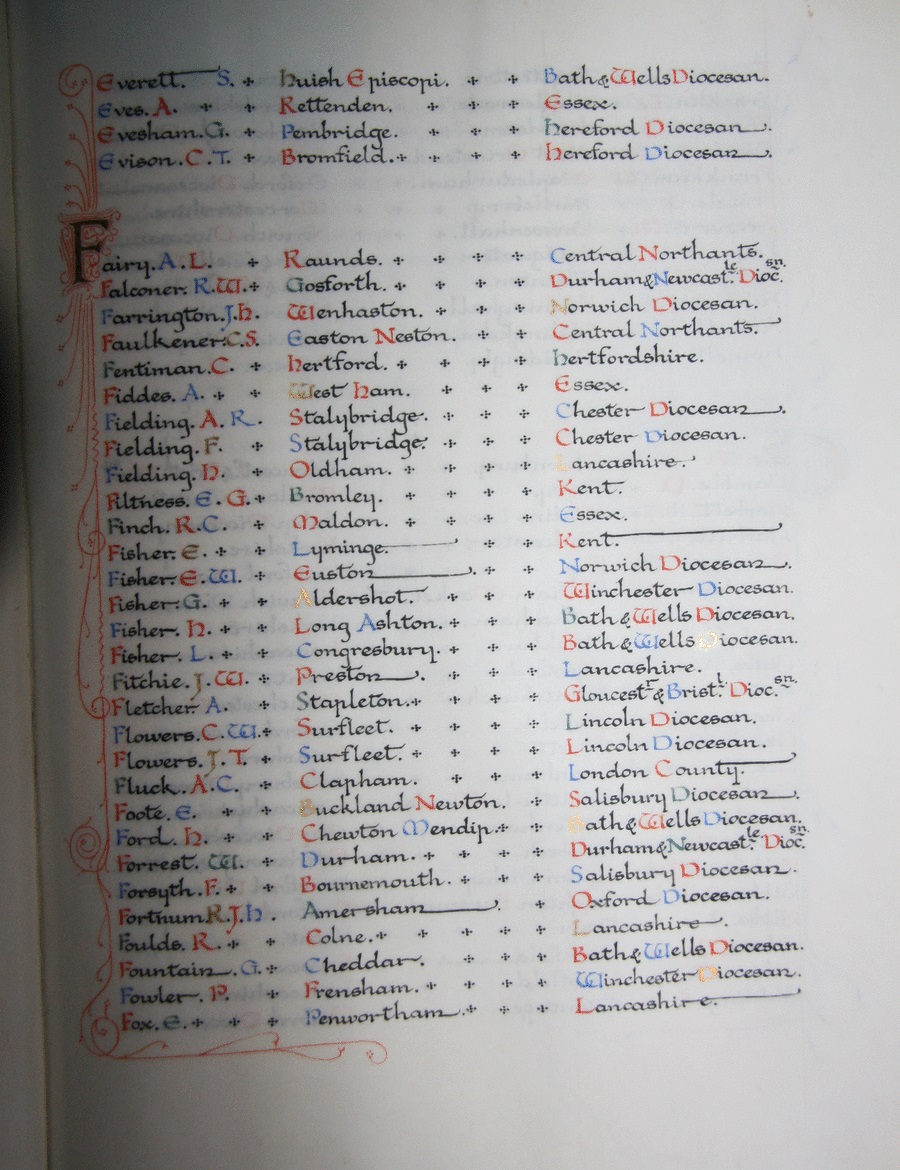 Rolls of Honour books
