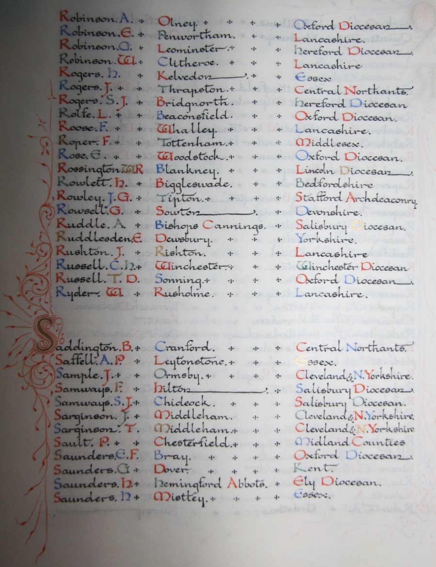 Rolls of Honour books