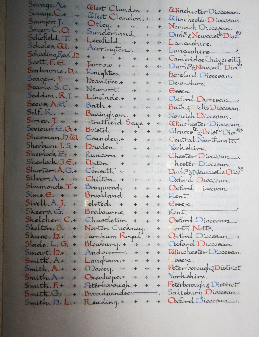 Rolls of Honour books